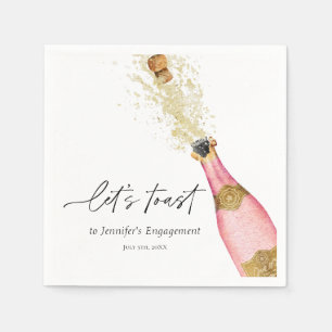 Toast Rosa Champagne Möhippa Napkins Pappersservett