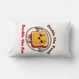 Toast Sandwich Peanut Butter Tecknad Jump Rope Rop Lumbarkudde