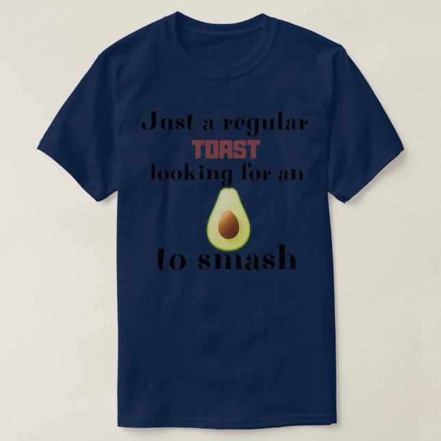Toast tittar för avokado i veganuary t shirt (Design framsida)