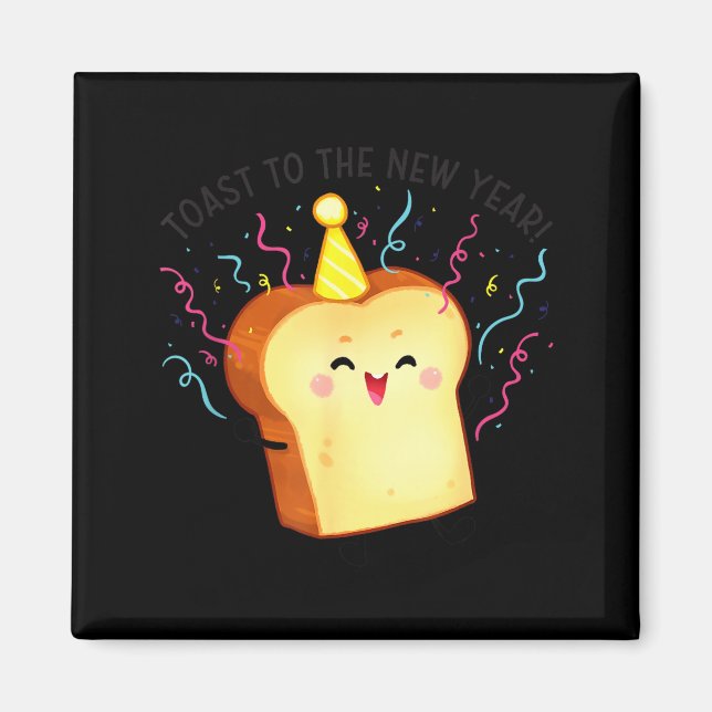 Toast To The New Year Pun  Magnet (Framsidan)
