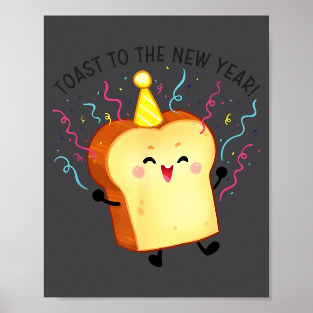 Toast To The New Year Pun  Poster (Framsidan)