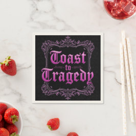 Toast to Tragedy Bachelorette Napkins | Gothic Par Pappersservett