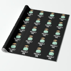 Toastally Coola Funny Toast Pun Mörk BG Presentpapper