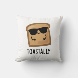 Toastally Funny Toast Bread Pun Kudde