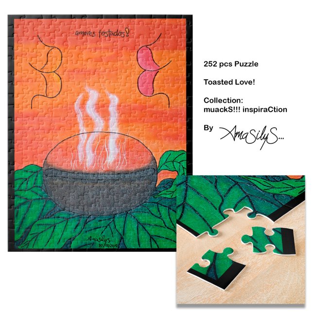 Toasted Love muackS!!! - AmaSilyS - 252 delar Kons Pussel (Have fun putting together this coffee-inspired puzzle!)