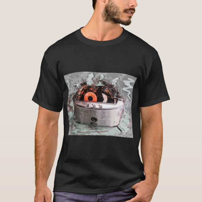 Toaster Grill Retro Stil Tee (Framsida)