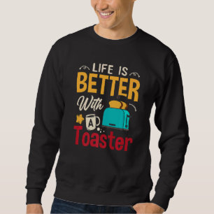 Toaster Oven Tosted Bread Toast Maker Pun Lång Ärmad Tröja
