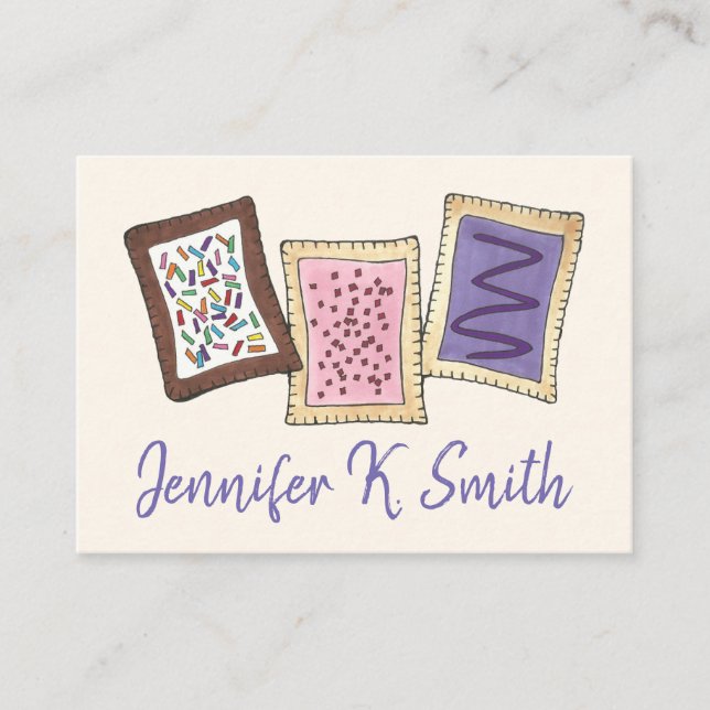 Toaster Pastries Bakery Baker Pastry Chef Sweets Visitkort (Framsida)