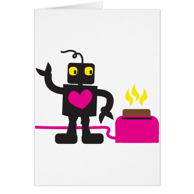 toasterkärlek hälsningskort (Framsidan)