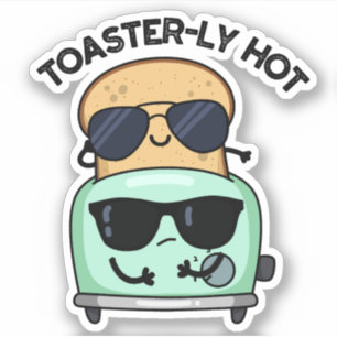Toasterly Het Roligt Toaster Skämt Klistermärken