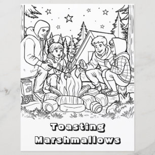 Toasting Marshmallow   Färgsida