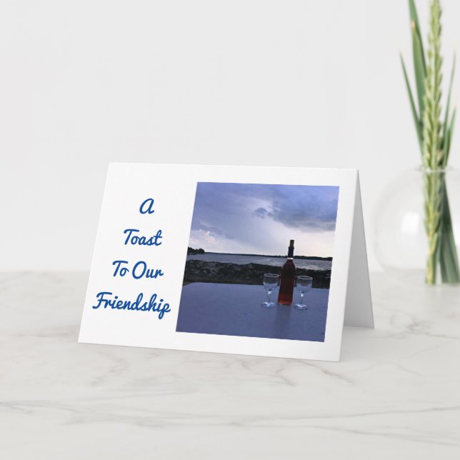 TOASTING "VÅR VÄNSKAP" I CHRISTMAS HELGKORT (Framsida)