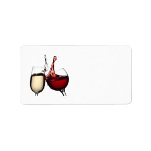 "TOASTING VIN GLASSES" RETURNADRESSLABLER ADRESSETIKETT