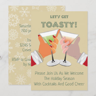 Toasty Cheers Julfirande Inbjudan