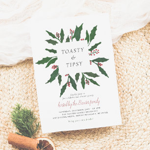 Toasty & Tipsy Juldag Party Julkort