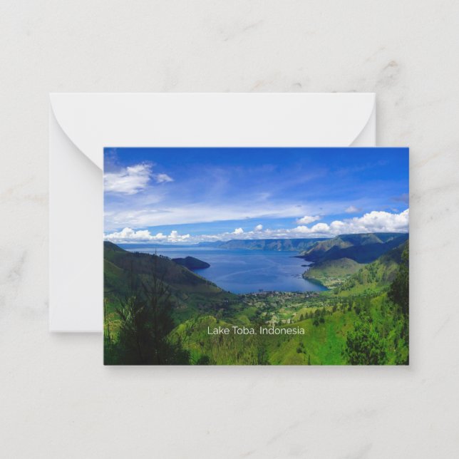 Toba sjö, Sumatra, Indonesien Anteckningskort (Framsida)