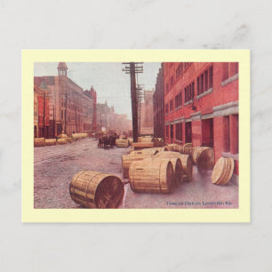Tobacco Barrels, Louisville, Kentucky Vintage Vykort