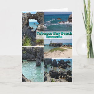 Tobacco Bay Beach, Bermuda-hälsningskort Kort