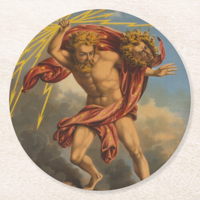 Tobacco Label, 1868. Underlägg Papper Rund (Framsidan)