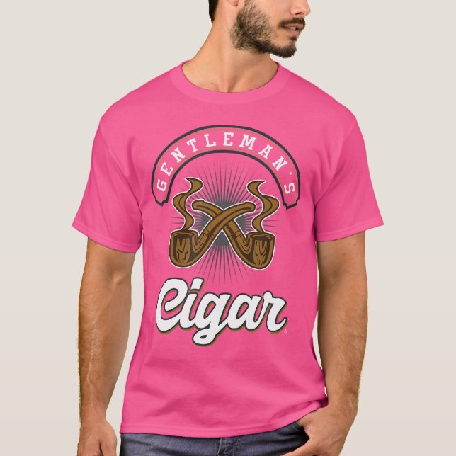 Tobacco Smoker Smoke Cigarette Gentleman'S Cigar T Shirt (Framsida)