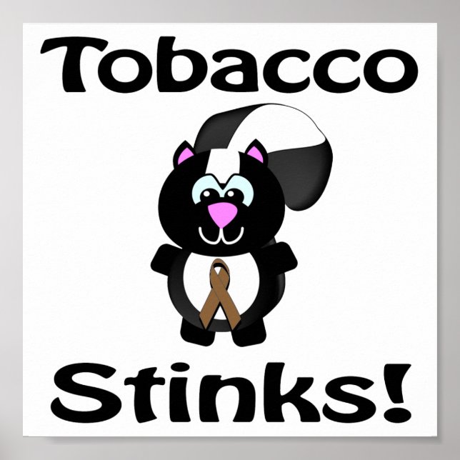 Tobacco Stinks Skunk Awareness Design Poster (Framsidan)