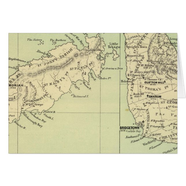 Tobago Barbados Hälsningskort (Framsidan Horizontal)
