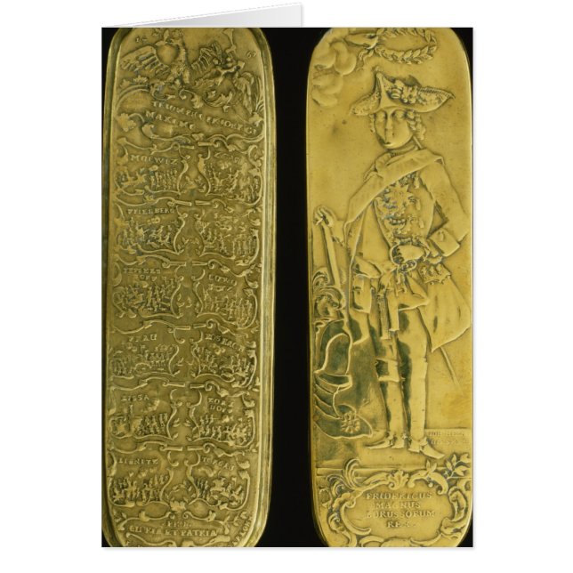 Tobak boxas depticting Frederick II Hälsningskort (Framsidan)