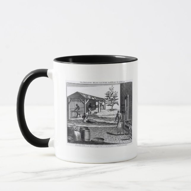 Tobakmanufactoryen i olika grenar mugg (Vänster)
