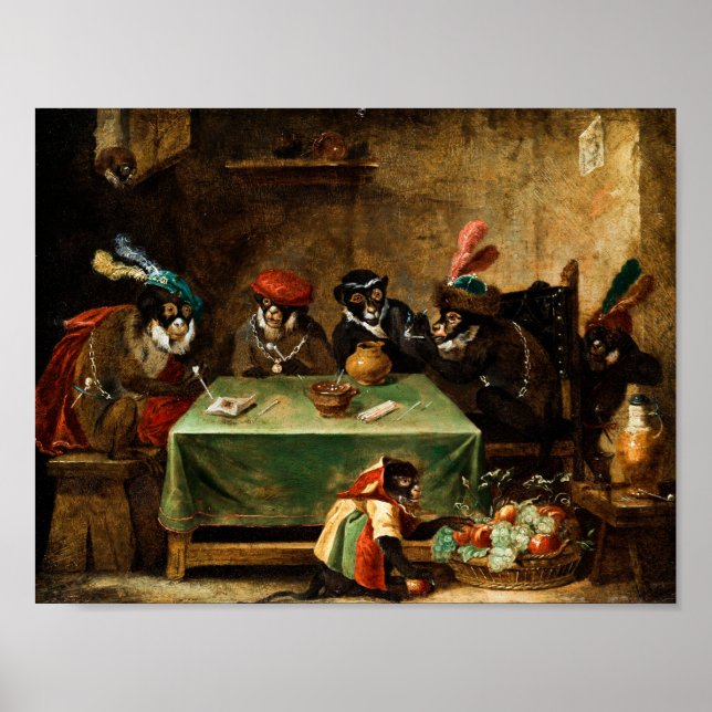 Tobaksrökningens apa poster (Framsidan)