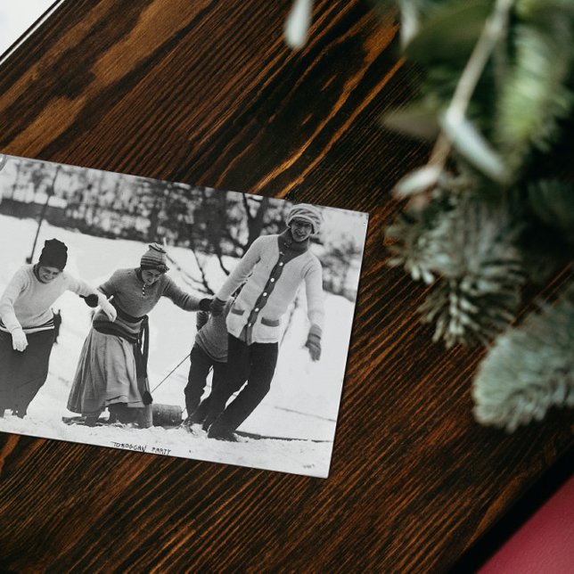 Tobbogan party 1910 kort (Skapare uppladdad)