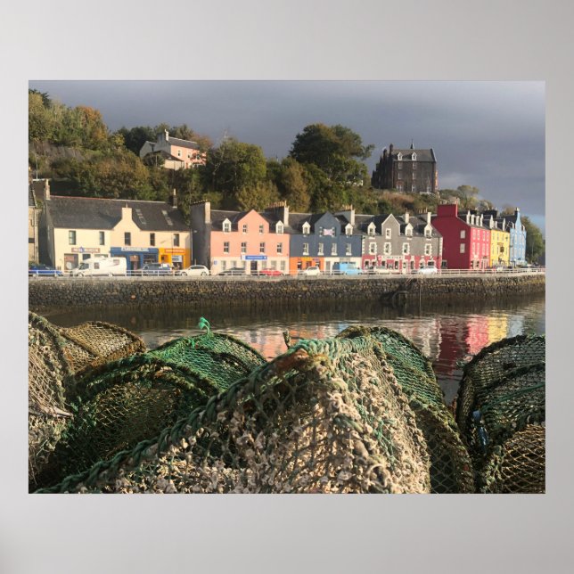 Tobermory, Isle of Mull, Skottland landskapsbild Poster (Framsidan)