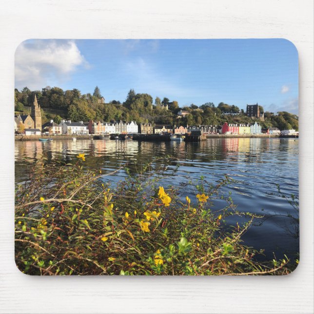 Tobermory, Isle of Mull, Skottland med blommor Musmatta (Framsidan)