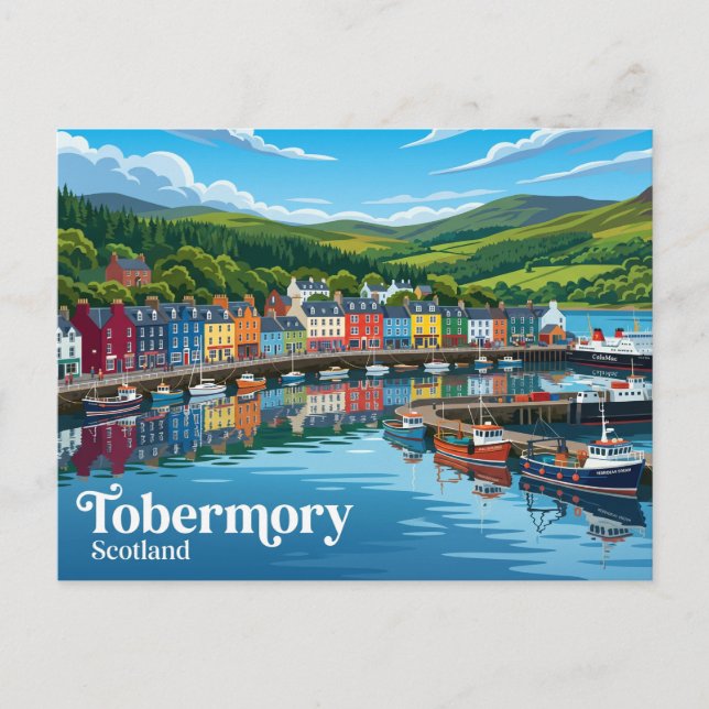 Tobermory Skottland Vykort (Framsida)