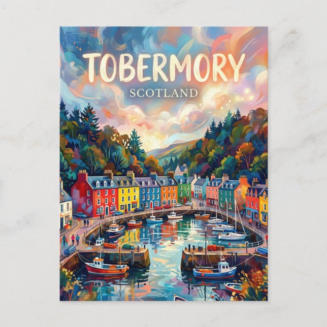 Tobermory Skottland Vykort (Framsida)