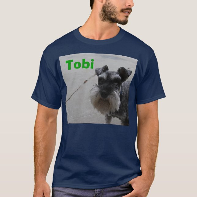 Tobi marinblå T-tröja T Shirt (Framsida)