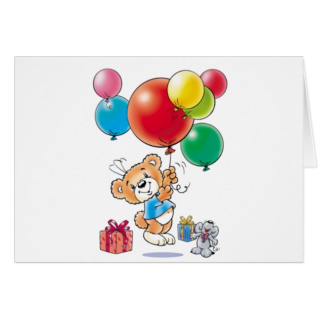 Tobi nalle för en mycket speciell person hälsningskort (Framsidan Horizontal)