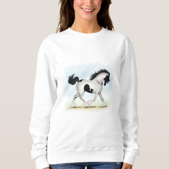 Tobiano Gypsy Vanner Horse T Shirt (Framsida)
