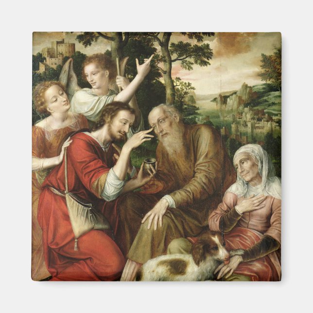Tobias Curing his Pappor Blinness, 1563 Magnet (Framsidan)