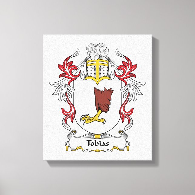 Tobias Family Crest Canvastryck (Framsida)