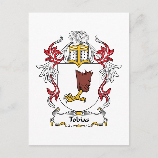 Tobias Family Crest Vykort (Framsida)