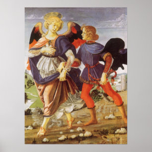 Tobias och Angel av Andrea del Verrocchio Poster