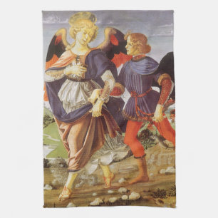 Tobias och ängeln av Andrea del Verrocchio Kökshandduk