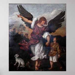 Tobias och Archangel Raphael - Titian Poster