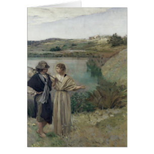 Tobias och ärkeängelRaphaelen Hälsningskort