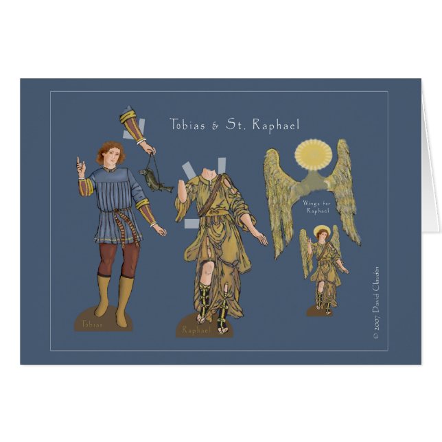 Tobias och St.-Raphael Hälsningskort (Framsidan Horizontal)