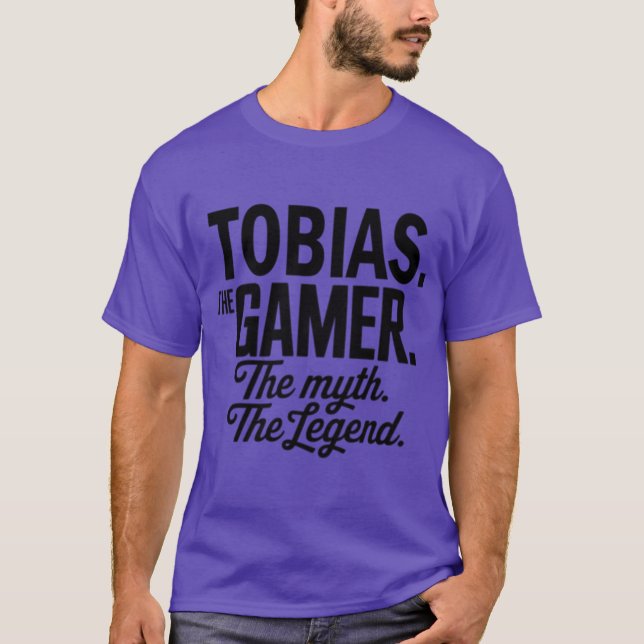 Tobiashe Gamerhe Mythhe Legendobias Name Funny Gam T Shirt (Framsida)