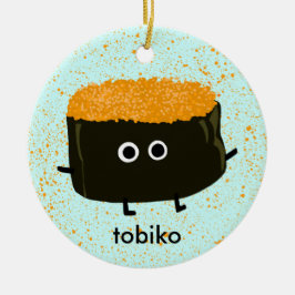 Tobiko Sushi | Fish Roe Kawaii Helgdag Julgransprydnad Keramik