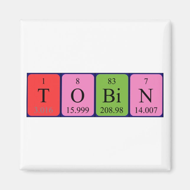 Tobin periodisk magnet bord namn (Framsidan)