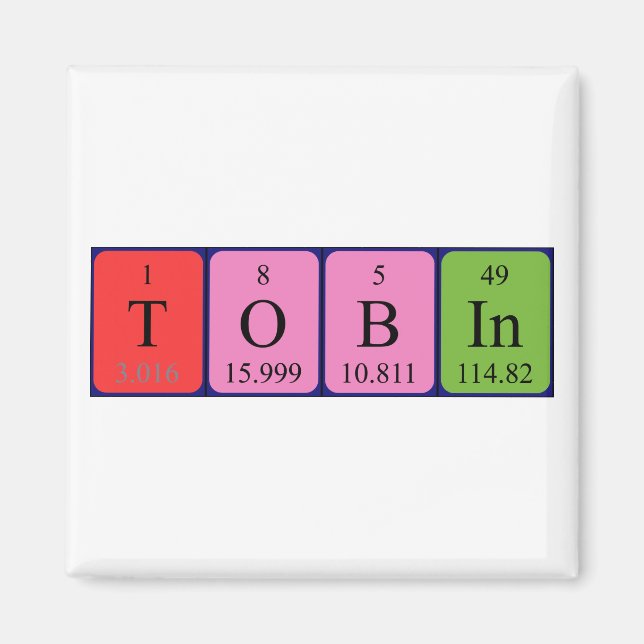 Tobin periodisk magnet bord namn (Framsidan)