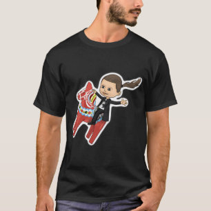 Toblerone Fudge på en röd Dalahäst T Shirt